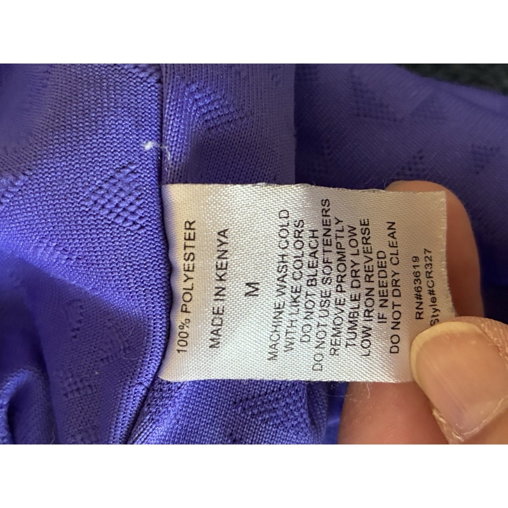 Reebok Geometric Purple Racer Back Tank Size Medium (E15) - Picture 7 of 7